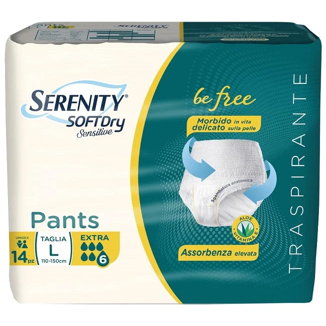 Serenity Pannoloni SD Sensitive Extra L, 14 pezzi, Dispositivo medico