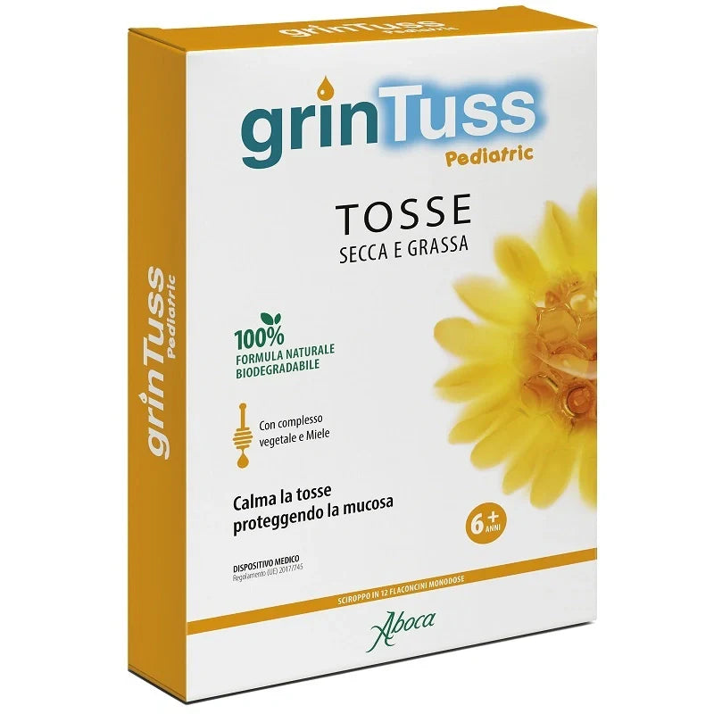 Aboca Grintuss Pediatric Sciroppo 12 Flaconcini Dispositivo Medico