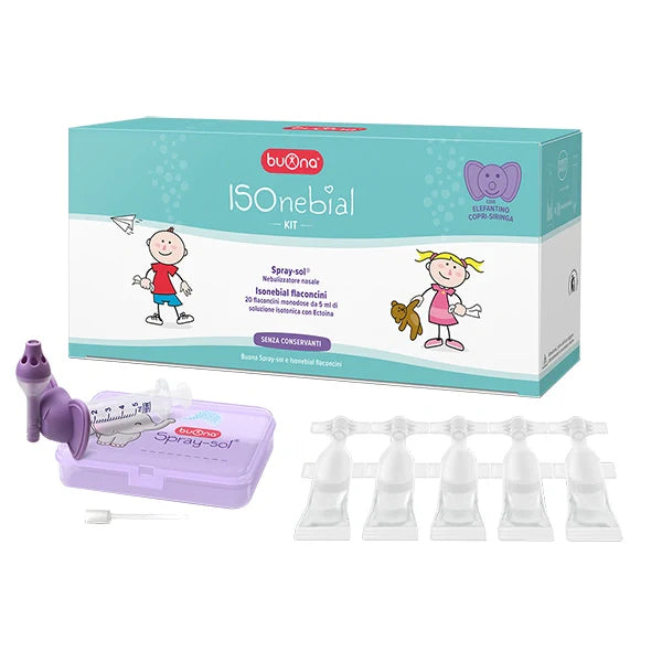 Buona Isonebial Kit Pulizia Cavità Nasali 20 flaconcini 5 ml Dispositivo medico