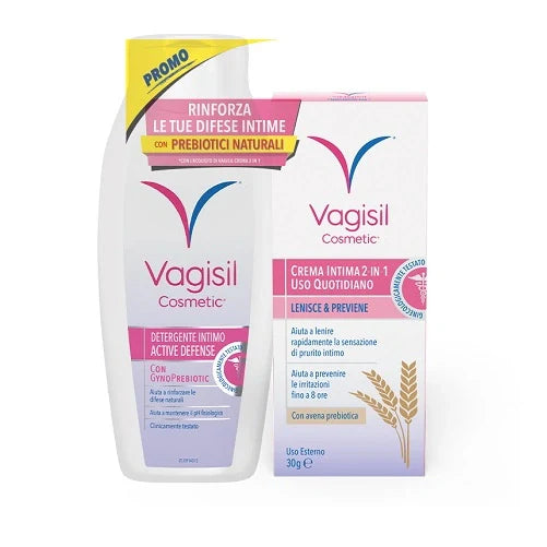 Vagisil Duo Defense 30g + 250ml, igiene intima, crema e detergente