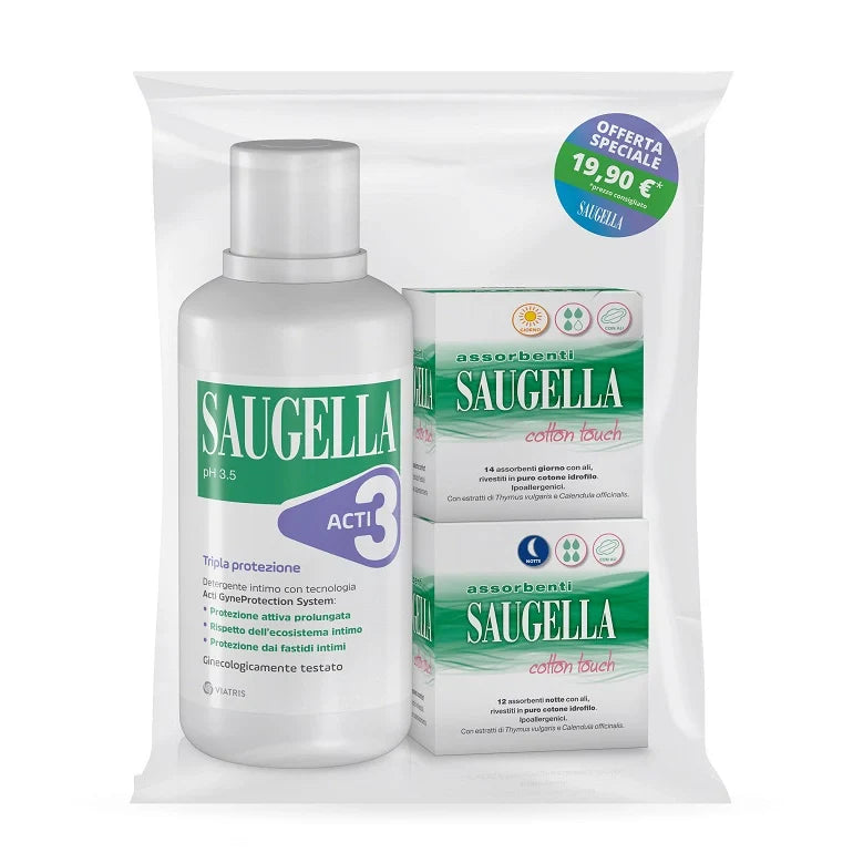 Meda Pharma Saugella Acti3 Assorbenti Giorno e Notte Igiene intima