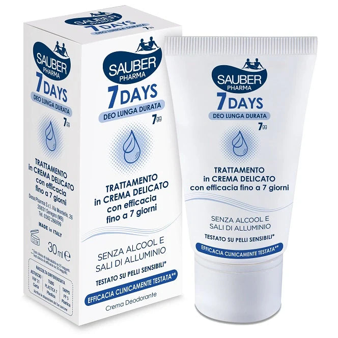 Sauber 7Days Crema 30ml, deodorante, categoria parafarmaco