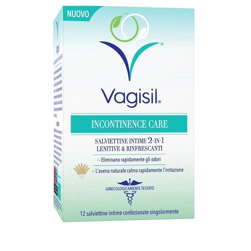 Vagisil Incontinence Care Salviettine Intime 12 pezzi Parafarmaci