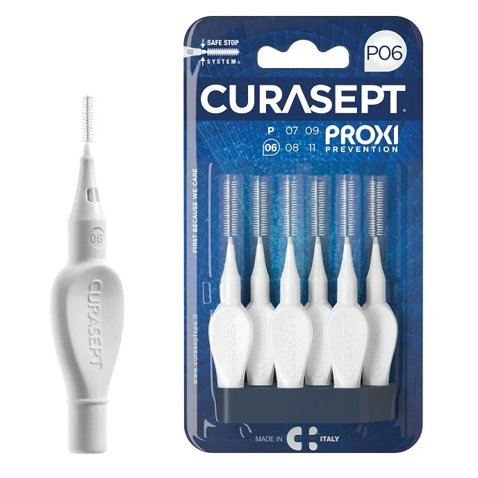 Curasept Proxi P06 Bianco 6 Pezzi, scovolini interdental, dispositivi medici