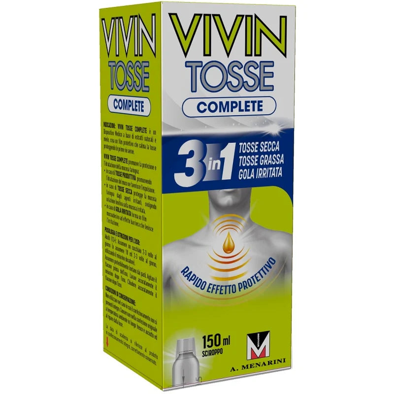 Vivin Tosse Complete 150ml, Dispositivo medico per tosse e gola