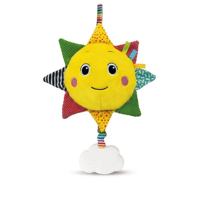 Clementoni Soft Sun Musical Plush, peluche interattivo, giocattolo per bambini