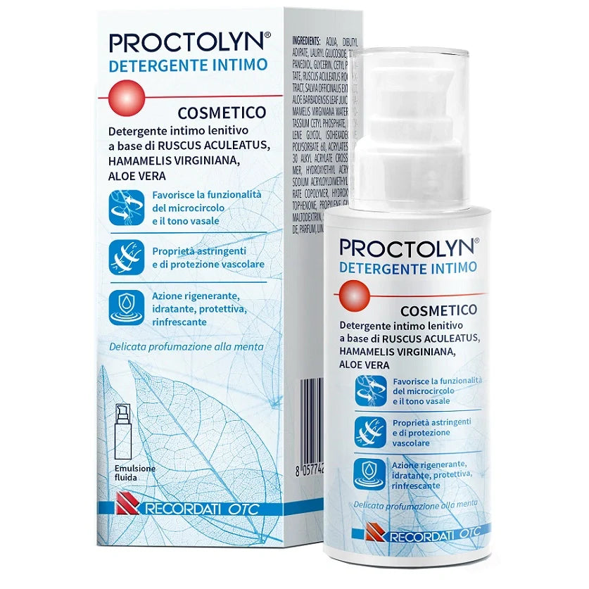 Recordati Proctolyn detergente intimo 100 ml, detergente per igiene intima