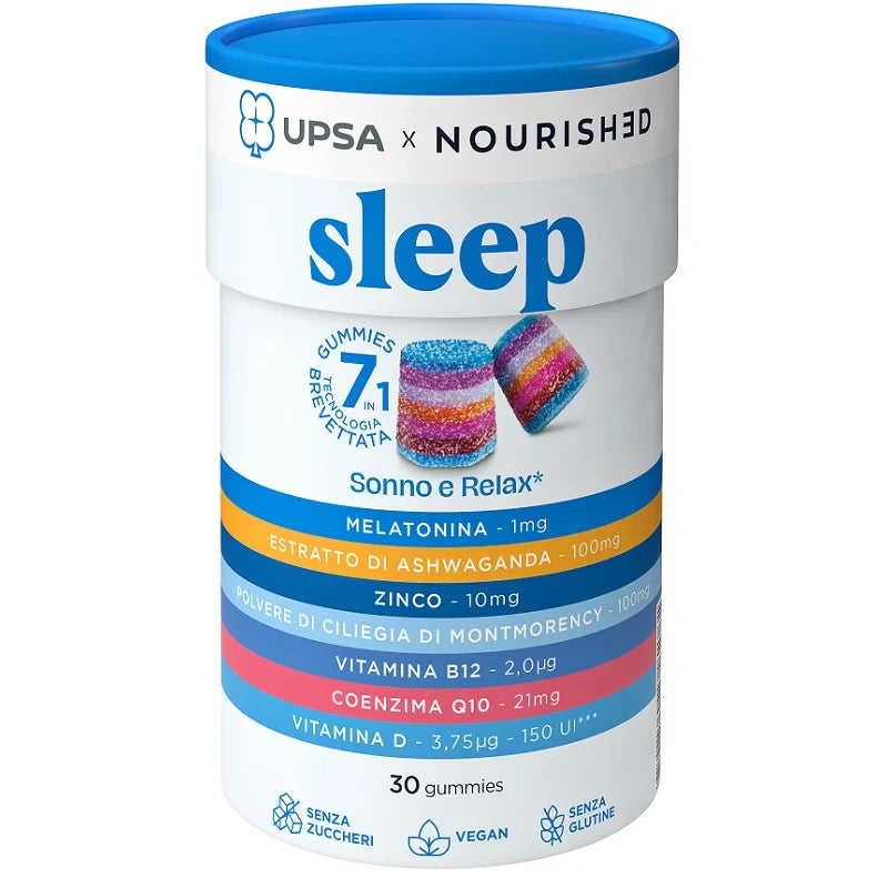 Upsa X Nourished Sleep 30 Gummies, Parafarmaco per il sonno