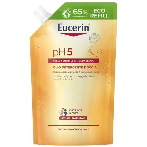 Eucerin PH5 Olio Doccia Refill 400 ml, Parafarmaco per Igiene
