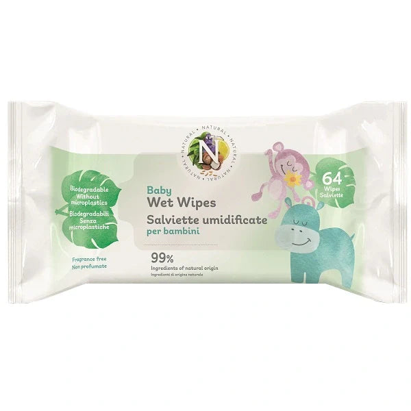 Farmalvarion Baby Wet Wipes Natural 64 Pezzi Parafarmaci
