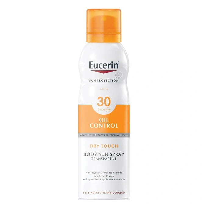 Eucerin Sun Spray Tocco Secco 30, 200 ml, protezione solare