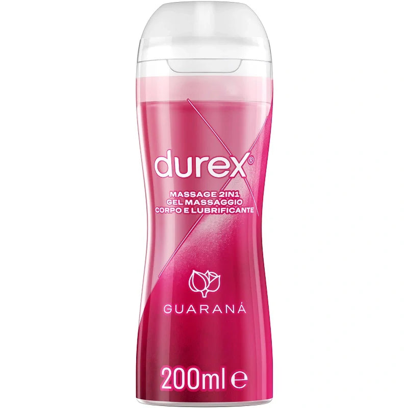 Durex Massage 2in1 Guaranà 200 ml, gel massaggio e lubrificante