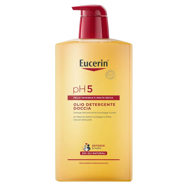 Eucerin Olio Doccia PH5 1L, cosmetico per igiene e idratazione della pelle