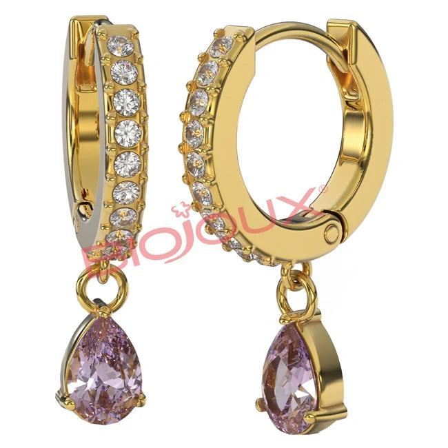 Sanico Orecchini Ines Viola Gold Plated Parafarmaci