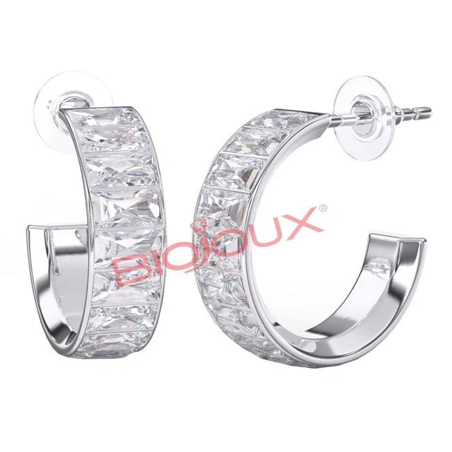 Sanico Orecchini Cloe White in Acciaio Inossidabile Parafarmaci