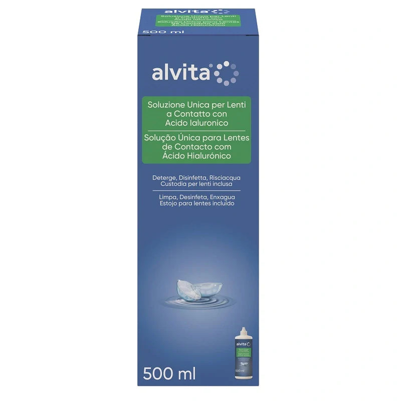 Alvita Soluzione Unica Lenti a Contatto 500 ml, Dispositivo medico