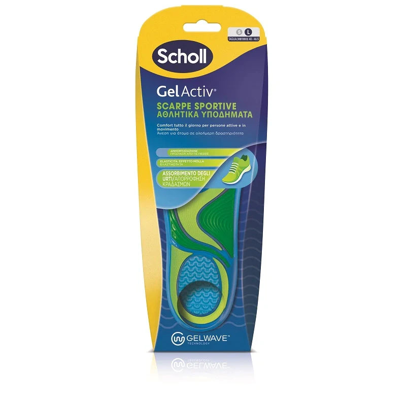Scholl Gelactiv Scarpe Sport L, plantari ortopedici, Dispositivi medici
