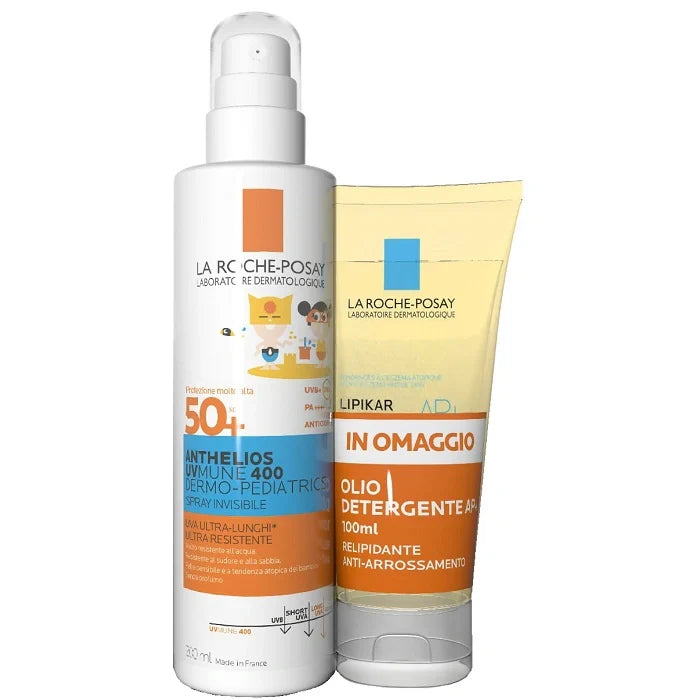La Roche-Posay Anthelios Spray Uvmune 200 ml + Olio 100 ml, protezione solare