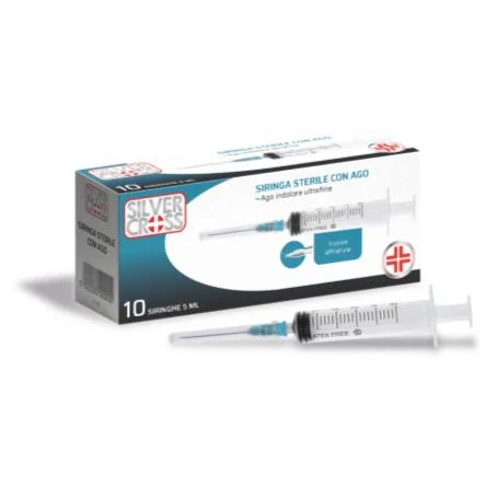 Silvercross Siringa 5 ml Con Ago - 10 Pezzi
