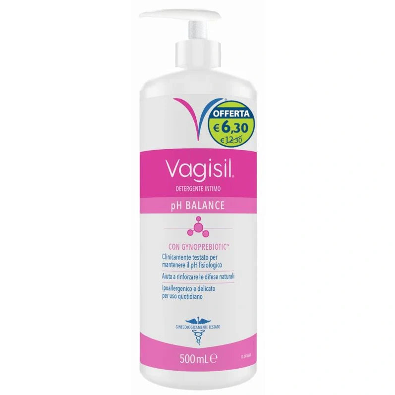 Vagisil Detergente pH Balance 500 ml, detergente intimo, igiene femminile