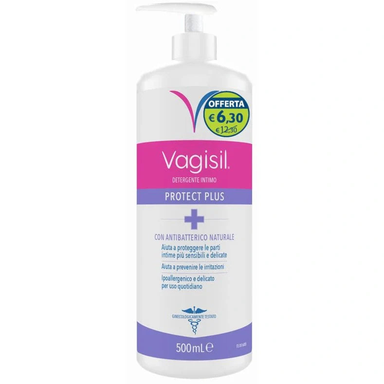 Vagisil Detergente Intimo Protect Plus 500 ml, detergente per igiene intima