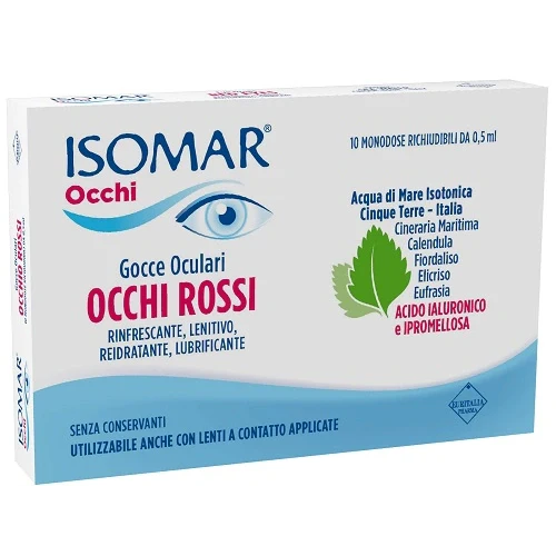 Isomar Occhi Rossi Acido Ialuronico 0,20% 10 Flaconi