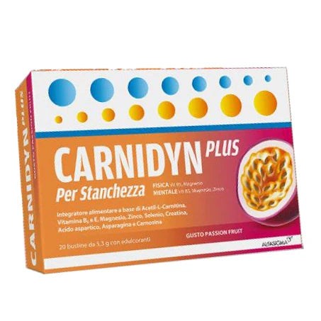 Alfasigma Carnidyn Plus Bustine Gusto Passion Fruit Parafarmaco