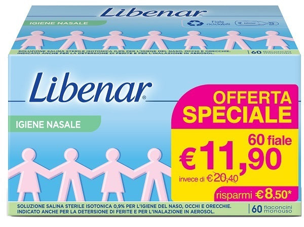 Libenar Soluzione Salina Isotonica 0,9% 60 Flaconcini