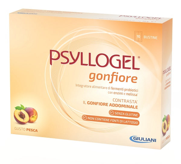 Psyllogel Gonfiore Gusto Pesca 10 Bustine