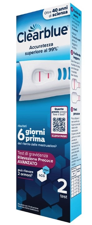 Clearblue Test di Gravidanza Rilevazione Precoce 2 Pezzi