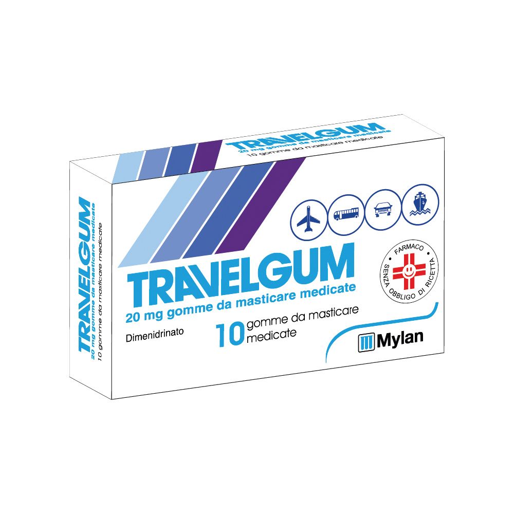 Farmed Travelgum 10 Gomme Masticabili 20 mg
