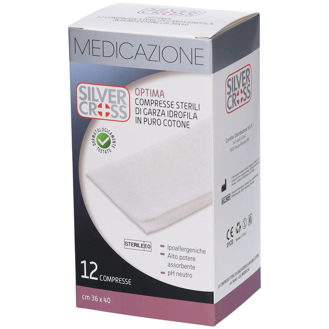 Garza Silvercross Cotone 36x40 cm 12 Pezzi