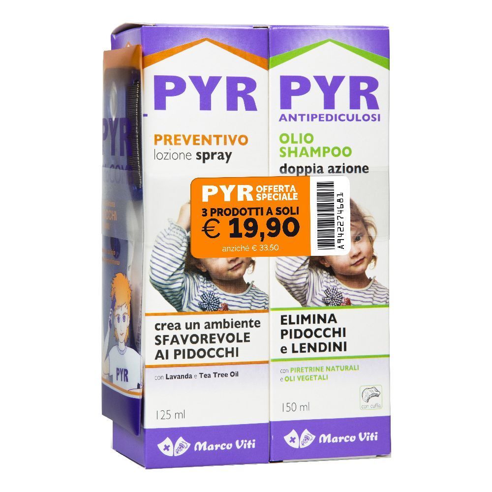 Pyr Shampoo Antipediculosi + Spray + Pettine