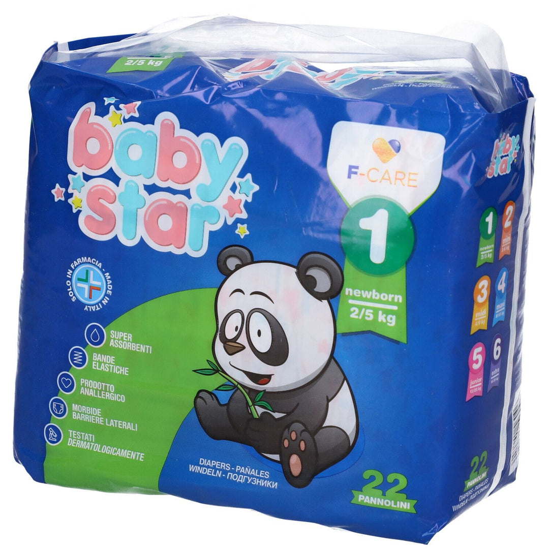 Pannolini Babystar 2/5 kg T1 22 Pezzi