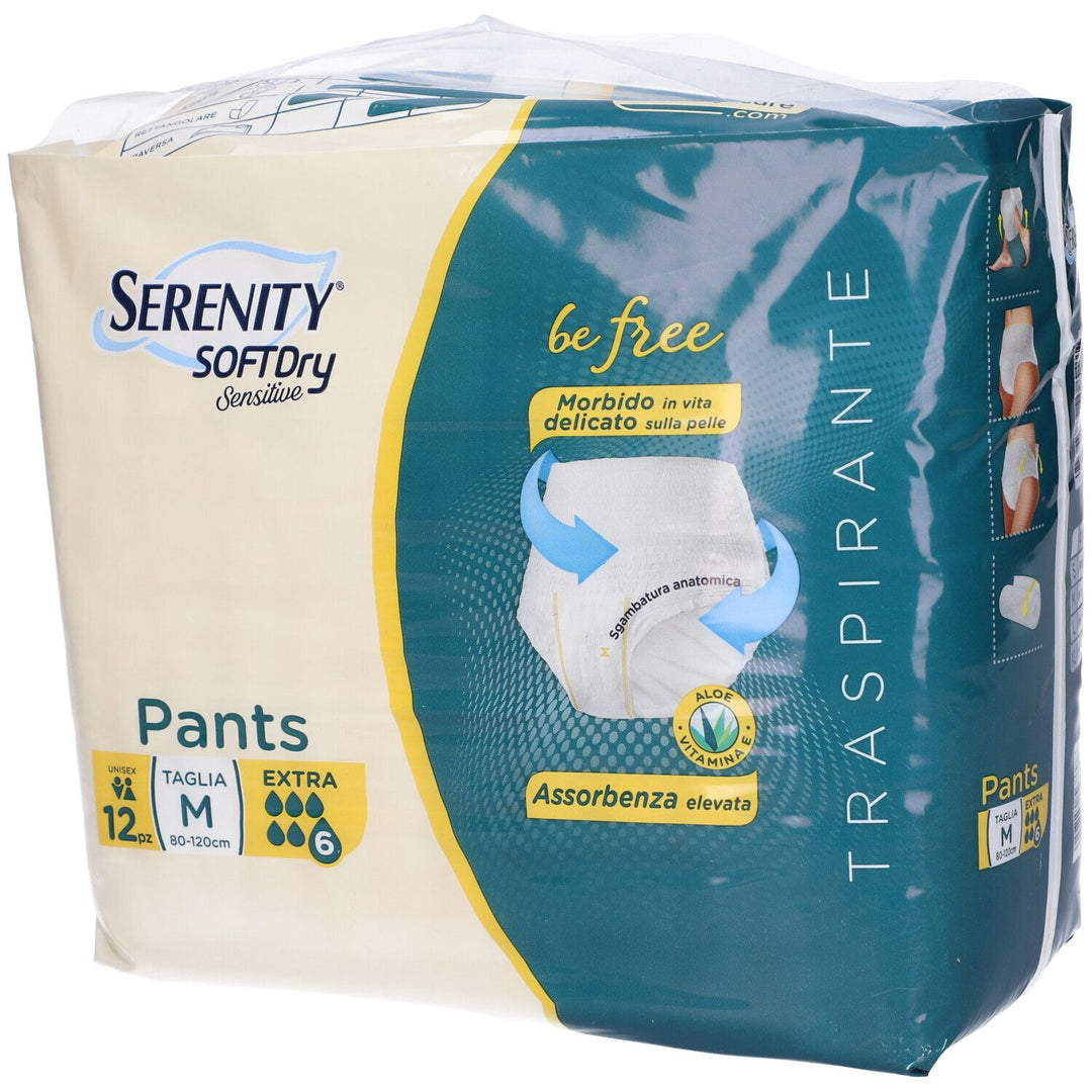 Serenity Pants Sensitive Extra M 12 Pezzi