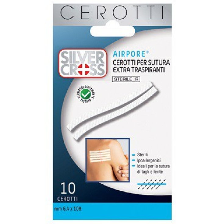 Silvercross Airpore Cerotto Per Sutura 6,4x108 Mm 10 Pezzi