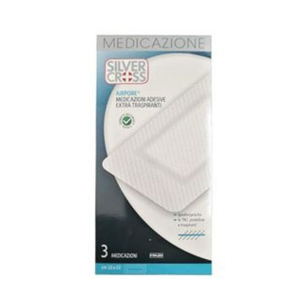 Silvercross Airpore Medicazione Adesiva Extra Traspirante 10x25 cm 3 Pezzi
